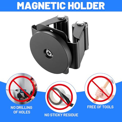 6PCS Magnetic Broom Holder Heavy Duty, Wall Mounted Mop Broom Holder Rack