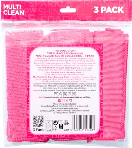 Stardrops – The Pink Stuff – Miracle Microfibre Cloth Collection (Pack of 27) - size: 27 Pack