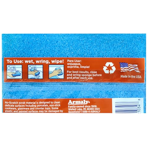 Brillo Estracell No Scratch Scrub Sponge with Wedge Edge, 3-Count