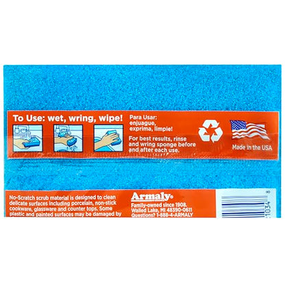 Brillo Estracell No Scratch Scrub Sponge with Wedge Edge, 3-Count