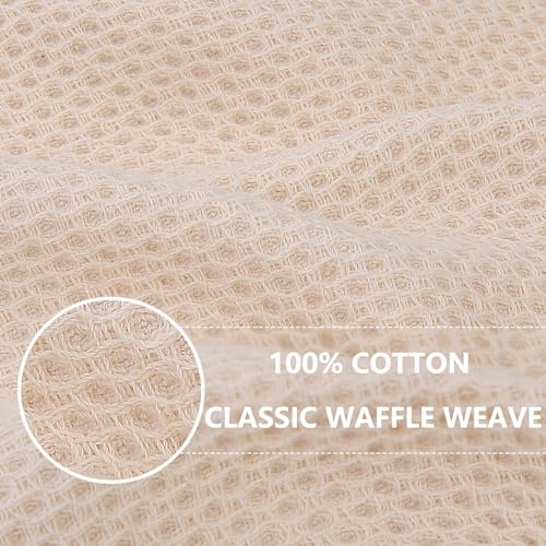 Homaxy 100% Cotton Waffle Weave Kitchen Dish Towels 18-Pack, Beige - color: Beige, size: 13 X 28 - 18 Pack