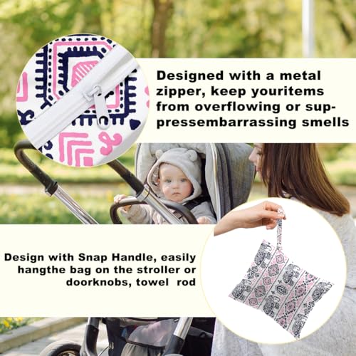 2 Pcs Elephant Gifts Makeup Bag for Women, Elephant Print Wet Bags - color: Multicolor 1486