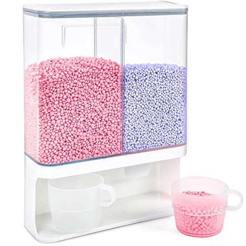 Conworld Laundry Beads Dispenser -Laundry Detergent Dispenser, Easy Access to Scented Beads, Laundry Room Organization Suitable for Laundry Beads , Laundry Powder, Rice (BPA Free ) - color: Large (105 oz)-White