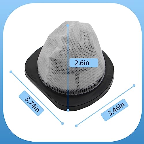2037423 Filter Compatible with Bissell 3-in-1 Lightweight Stick Vac 38B1, 38B1L, 1059 Series, Compare to Part# 2037423 & 2037424 (4 Pack Vacuum Filter & 4 Pack Foam Filter) - size: 4 Filters with 4 Foam Filters