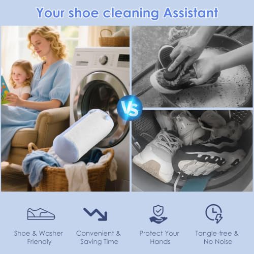 2-Pack Shoe Washing Machine Bags for Sneakers & Delicate Shoes, White - color: White