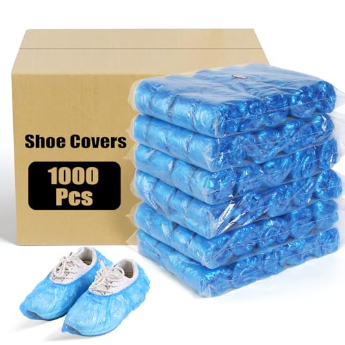 LYSHIYI 1000 Pcs Shoe Covers Disposable, Non-Slip, Reliable Shoe Covers for Indoors, 15.7'' Adjustable Size Great Value Boot Covers for Home, Hospitals, and Businesses - size: Men's US 11–13 / Women's US 12+