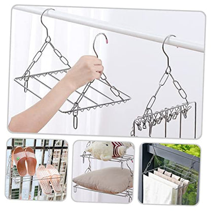 MAGICLULU Multi-Functional Shoes Drying Rack Balcony Stainless Steel Shoe Hanging Racks Drying Clothes Clothes Dryer Window Drying Outdoor Hanging Drying