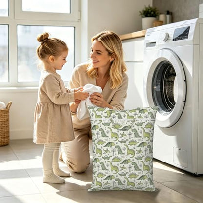 Miniature Dinosaurs Green Bones Travel Laundry Bags Cloth Diaper Wet Bags Handle Washable Dirty Clothes Bags Wet Dry Bag Suitcase Gym Swimming Pool College Dorm Wet Bag - color: 1 PC5, size: One Size