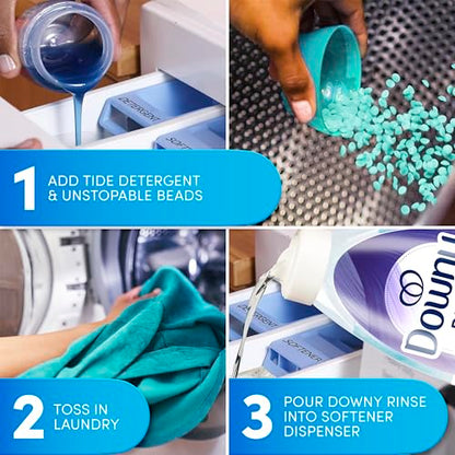 Downy RINSE & REFRESH Laundry Odor Remover and Fabric Softener, Fresh Lavender, 48 fl oz, Safe on ALL Fabrics, Gentle on Skin, HE Compatible - size: 48 Fl Oz (Pack of 1)