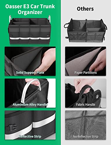 Oasser Trunk Organizer with Sturdy Hard Lid, Large, Black - color: Black, size: Large