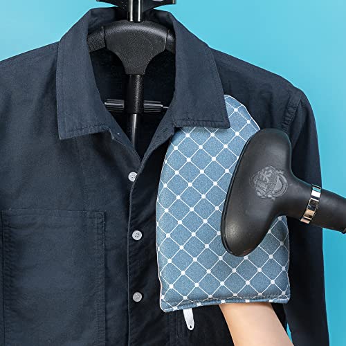 Garment Steamer Ironing Gloves Anti Steam Glove Heat Resistant Garment Steamer Mitt, Garment Steam Accessories for Clothes，Blue - color: Blue