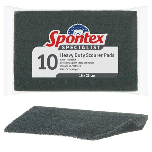 Spontex Specialist Heavy Duty Scourer Pads (Pack of 10) - style: Specialist Heavy Duty Scourer Pads (Pack of 10)