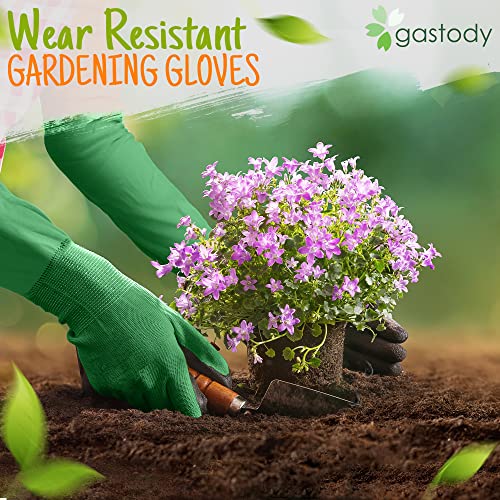 Long Sleeve Gardening Gloves for Women & Men, Long Cuff Garden Gloves - color: Black and Green, size: Small