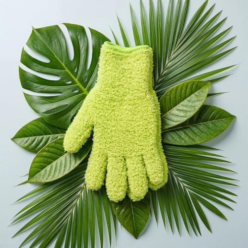 Shyyween 30 Pairs Microfiber Plants Dusting Gloves, Indoor Leaf Clean Mitt