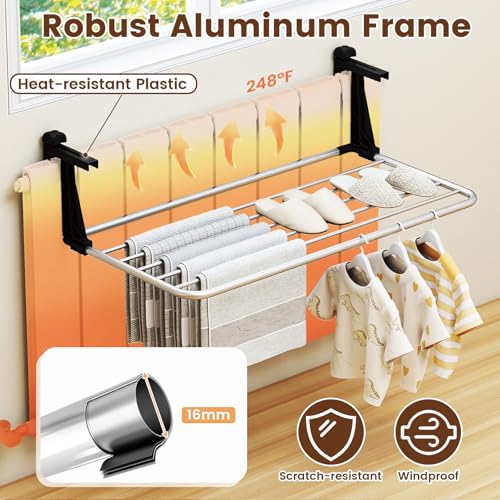 Tangkula Portable Clothes Drying Rack for Indoor & Outdoor Use(Large) - size: Large