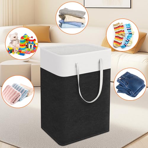 TasticTotes Laundry Basket 3-Pack, Laundry Hamper, 88L-Black - color: Black, size: 88L