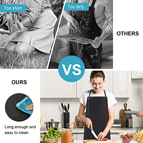 Surblue Waterproof Apron Chemical Resistant Work Safe Clothes (black) - color: Black