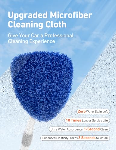 AstroAI 21" Extra-Long Windshield Cleaner Tool & Car Interior Detailing Kit - color: Blue, size: 21 in