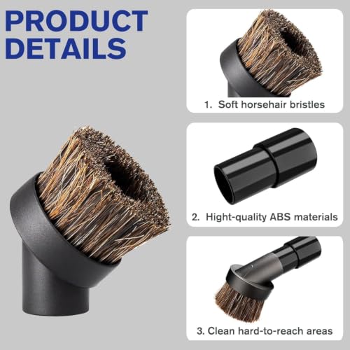 2 Pack Round Dust Brush Set For Shark Vacuum Attachment - style: 2 -pack
