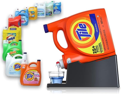 Liquid Laundry Detergent Holder Stand with Drip Tray - 1 Pack - Black - color: Black