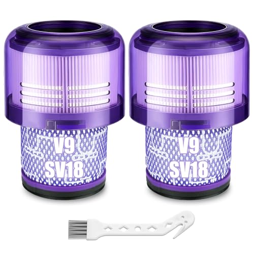 Lemige 2 Pack V9 SV18 Vacuum Filter Replacement Parts for Dyson V9 Motorbar - size: V9 SV18-2 P-3.38*4.56 IN