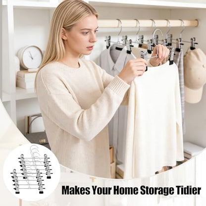 10PCS Boots Hangers with 2 Adjustable Clips, Stainless Steel