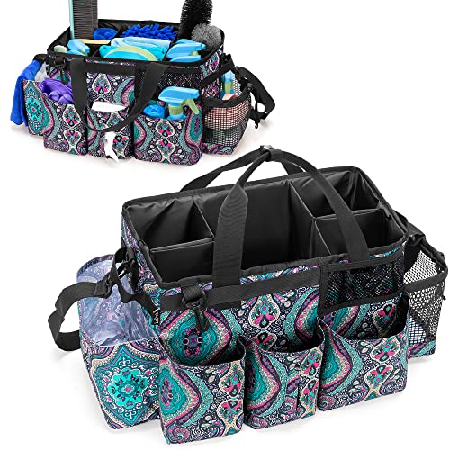 LoDrid Wearable Cleaning Caddy Bag with 4 Foldable Dividers, Totem - color: Totem