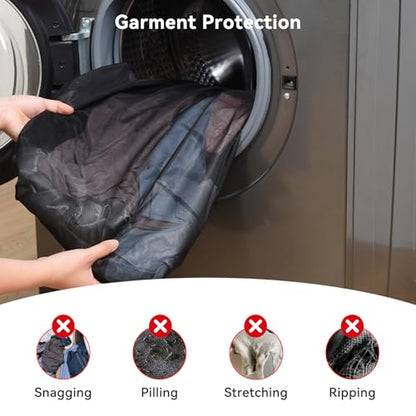 OTraki Ex-Large Mesh Laundry Bags 36x43 Inch Drawstring Laundry Bag 2 Pack Dirty Clothes Mesh Net Bag Heavy Duty Travel Storage Organize Bag for Hotel Beach,Don't Drying, Melting 140-176℉ Black - size: 36 x 43 inch
