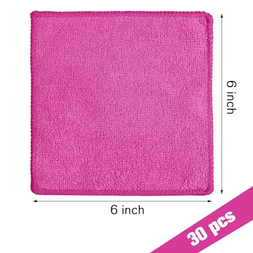 Tanlade 30 Pcs Dry Erase Cloth,6 X 6 Inch,Pink - color: Pink, size: 6 x 6 Inch