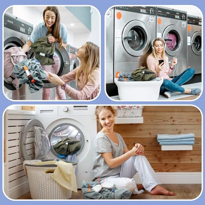 Lineshading 49 Pcs Laundry Straps with Sock Clips Set Laundry Accessory