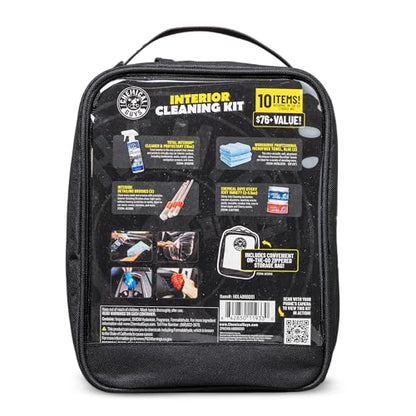 Chemical Guys, 10-Piece Interior Cleaning Kit, Cleaner, Brushes, Gel & Bag - style: KIT + BAG
