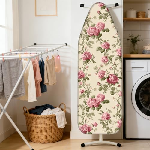Nuxovilar Vintage Rose Cotton Ironing Board Cover 15x54 Fabric - color: Yfw07585