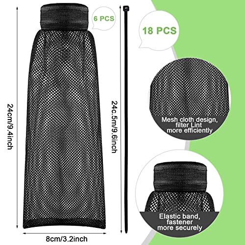Shappy 24 Pack Washing Machine Lint Traps with Cable Ties (Black) - color: Black