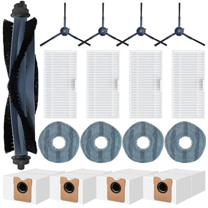 C20 Omni Replacement Parts Kits for Eufy C20 Omni Robot Vacuum Cleaner 1 Roller Brush | 4 Side Brushes | 4 Filters | 4 Mops | 4 Dust Bags-17Pack - style: C20 Kits