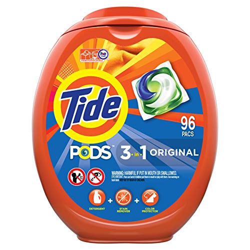 Tide PODS Laundry Detergent Soap PODS, High Efficiency (HE), Original Scent, 96 Count - size: 96 Count (Pack of 1)