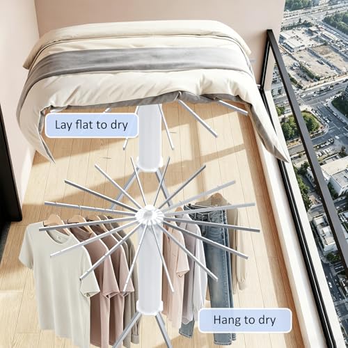 Tripod Foldable Clothes Rack,Garment Rack Portable with Collapsible Design