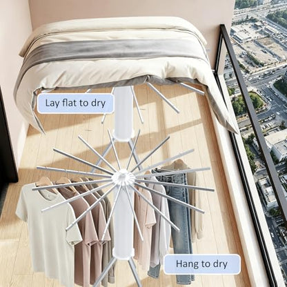 Tripod Foldable Clothes Rack,Garment Rack Portable with Collapsible Design
