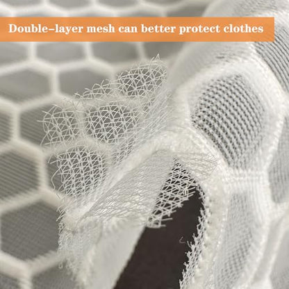 2 Pack Laundry Bag, Durable Big Honeycomb Mesh Laundry Bags Suitable for Delicate Clothes Washing 24 x 24 Inches (2 XX-Large) - color: 2 XX-L White