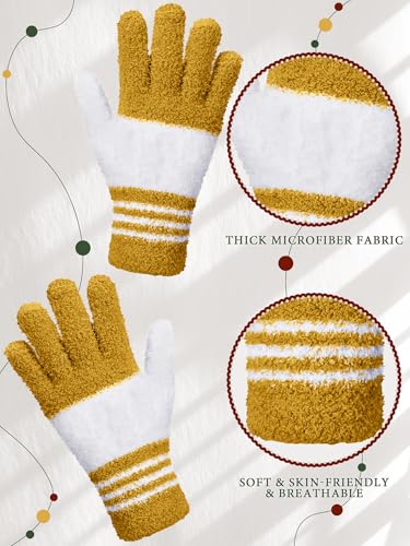 Patelai 3 Pairs Microfiber Dusting Gloves for Plants Leaf, Small - color: Dark Blue, Gray, Khaki, White, size: Small