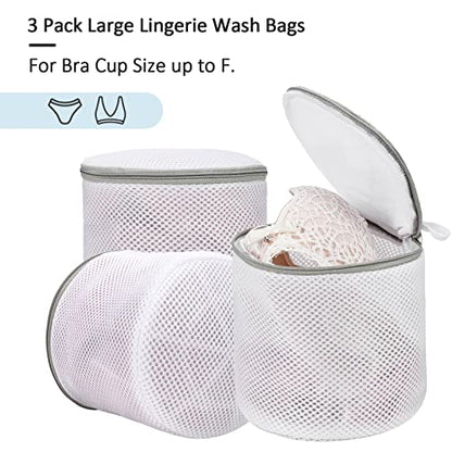 GOGOODA Laundry Mesh Bra Wash Bag for Lingerie, Underwear, Delicates, 3 PCS - size: 3 Bra Wash Bags