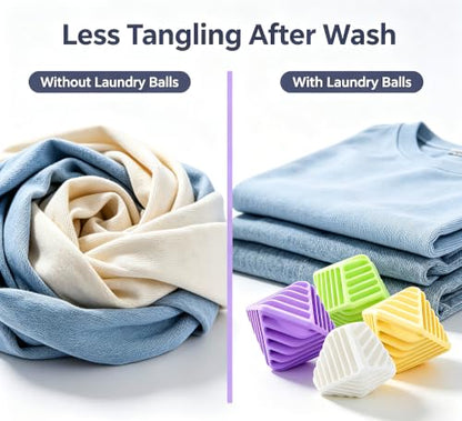 8 Pcs Dryer Balls Laundry Reusable Anti Static, Agitator Balls for Washing Machine, Tangle-Free Laundry Agitator Balls, Enhance Cleanliness and Prevent Clothing Tangling