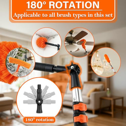 26FT High Ceiling Duster with Extension Pole,High Reach Duster Cleaning Kit