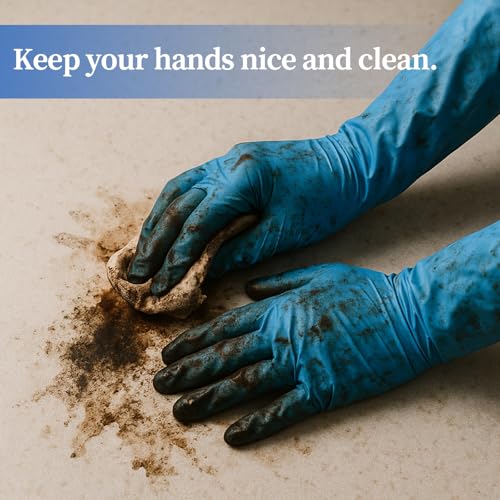 50 Counts 16" Long Disposable Nitrile Gloves,Blue,L - color: Blue, size: Large