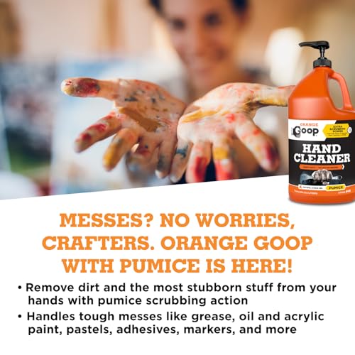GOOP Orange Liquid with Pumice Multi-Purpose Waterless Hand Cleaner - 1 Gallon Pump Bottle (Pack of 2) - size: 128 Fl Oz (Pack of 2)