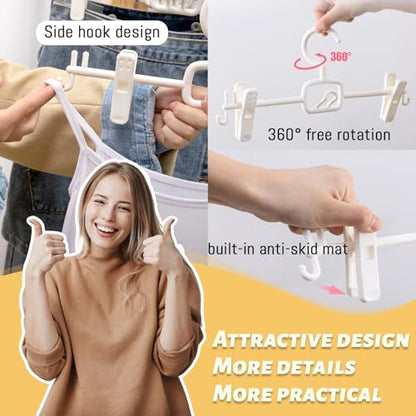 18 Pack Pants Hangers with Clips – Space Saving & Stackabl