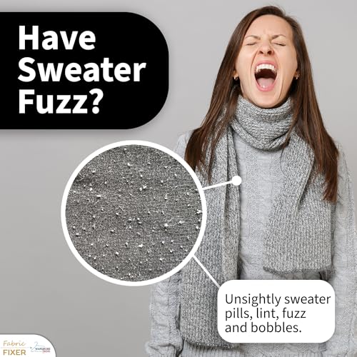 Cashmere Sweater Comb for Pills and Fuzz with Brass Teeth - Manual Fabric Defuzzer Wool Lint Shaver Comb Scraper for Clothing and Delicate Fabrics by Wardrobe Hackers - color: White (Pack of 1)