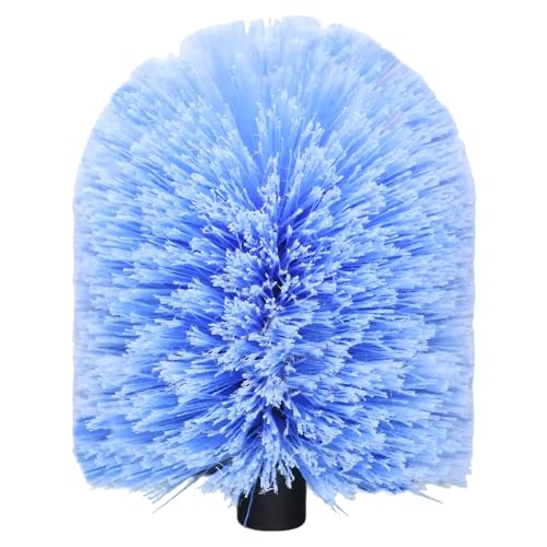 Big Cobweb Duster Head Twist-On Spider Web Fuster for Outdoor & Indoor Web Cleaning // Fits Standard 3/4 Inch Threaded Poles // Cobweb Duster Brush Head Only - Bule -1 Pack