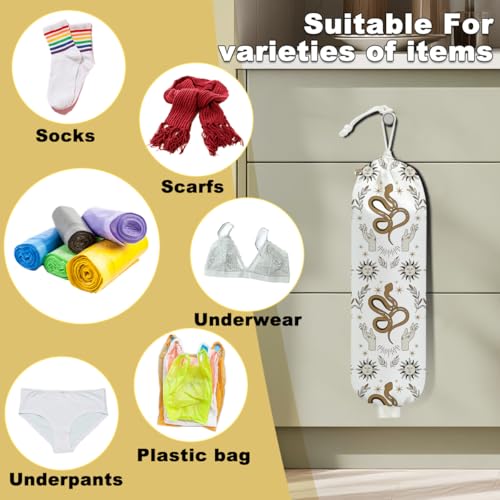 2Pcs Celestial Tarot Plastic Bag Holder, Wall Mount Grocery Bag Holder - color: multicolour 1320