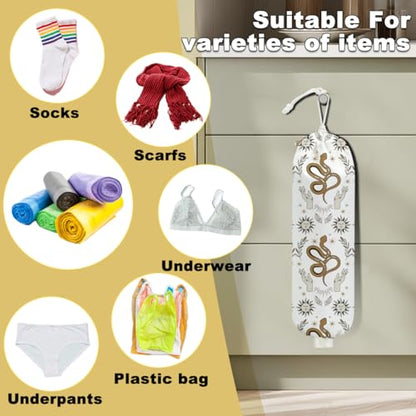 2Pcs Celestial Tarot Plastic Bag Holder, Wall Mount Grocery Bag Holder - color: multicolour 1320