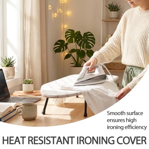 SheeChung Small Ironing Board with Rest,Mini Foldable Iron Board,32" Lx12 W - style: Hexagon with rest-32"L x 12"W